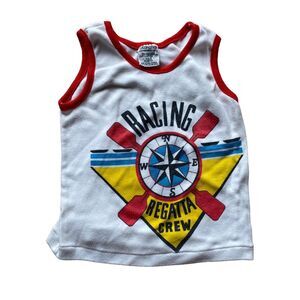 Vintage Children’s Size 5 Tank Top Shirt Racing Regatta Crew Vintage
